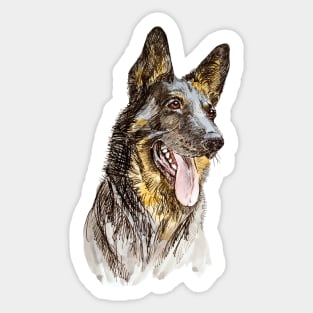 german shepherd Sticker